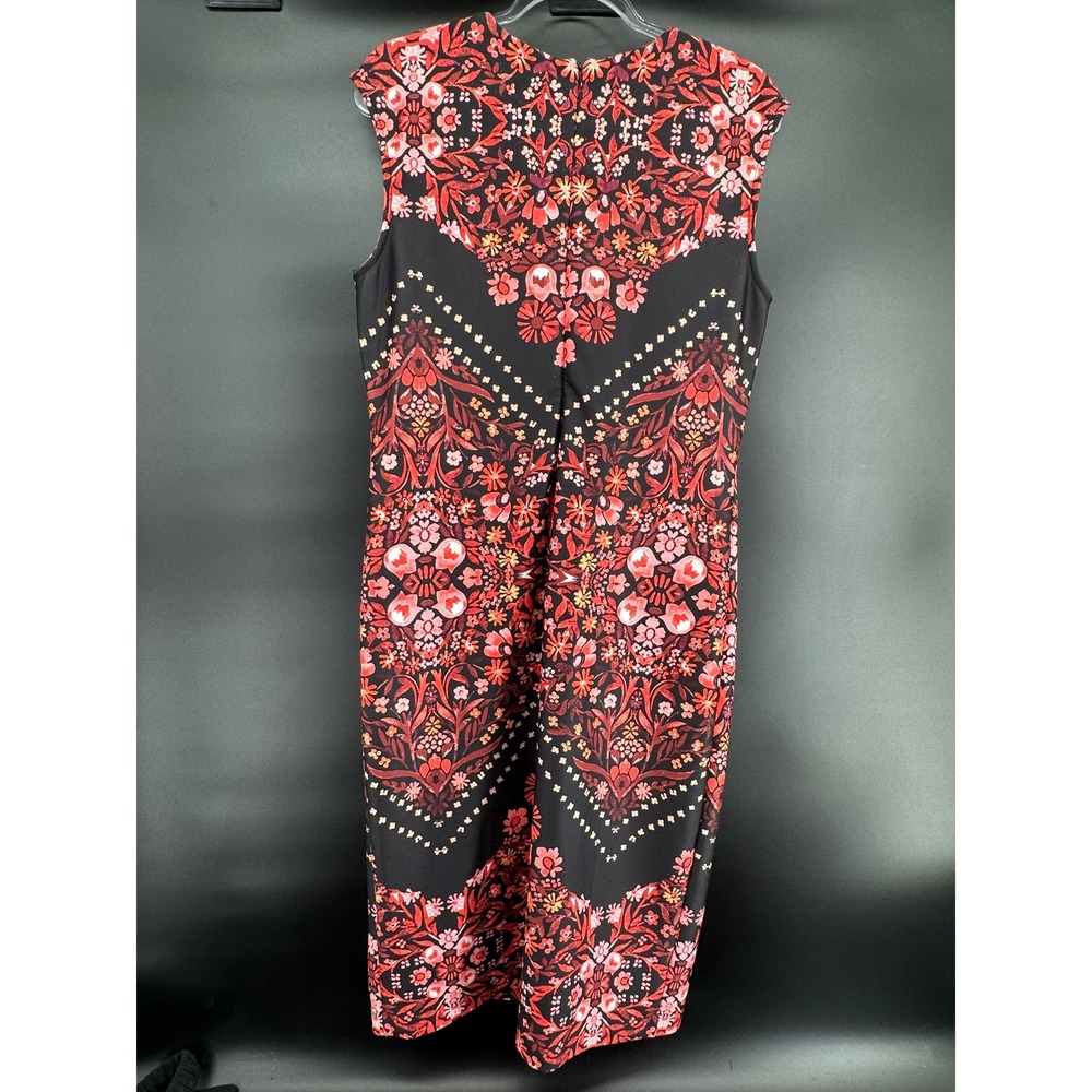 ECI New York Scuba Dress – Size 14 Black red floral‎